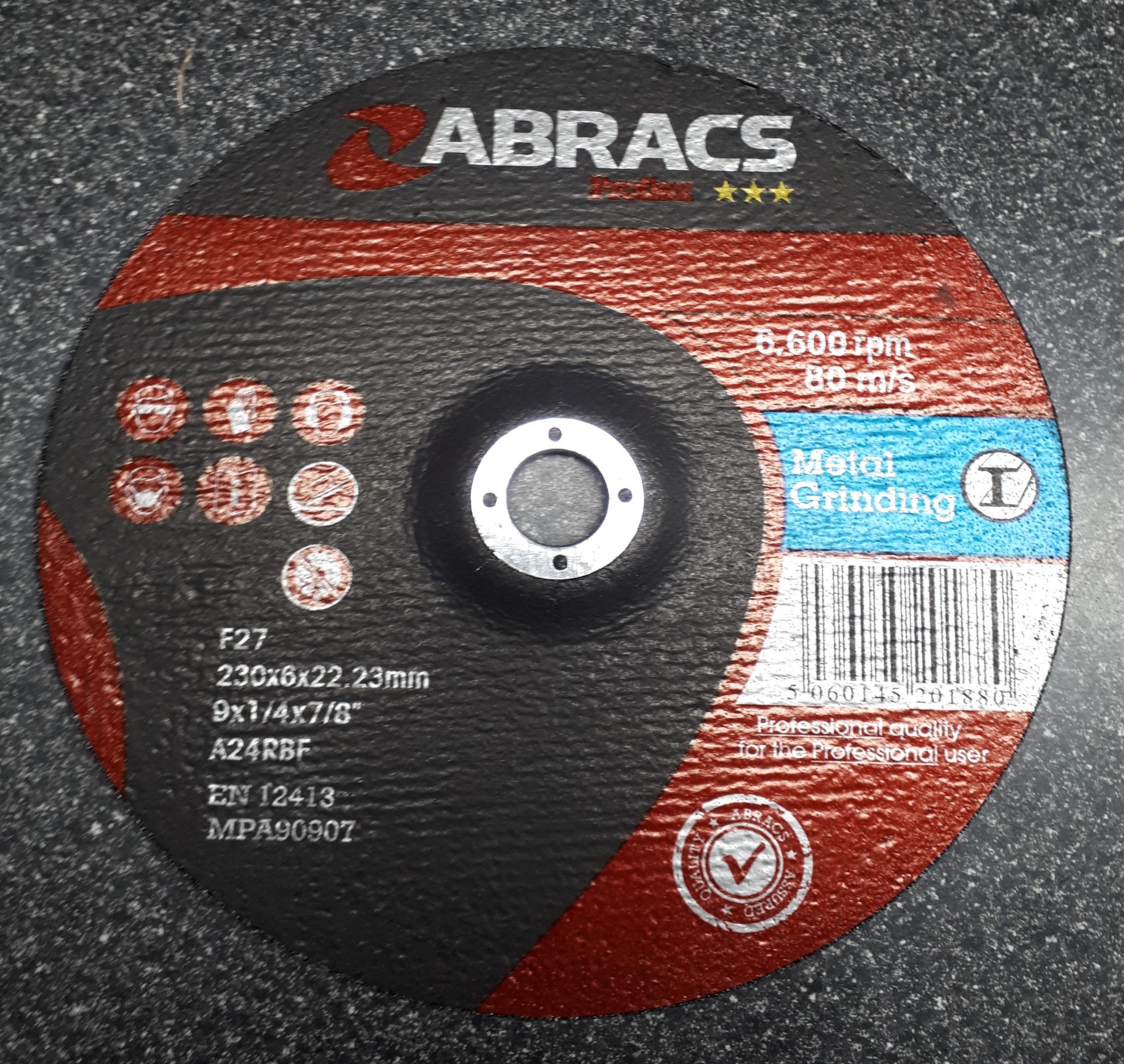 230 x 6 x 22mm DPC Metal Grinding Disc